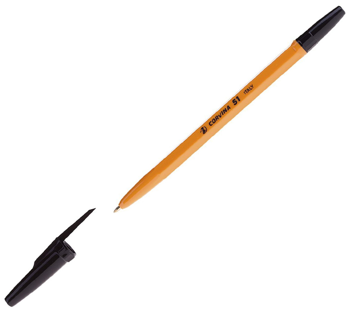 Ручка шариковая Corvina 51 Vintage черный стержень, узел 1.0мм, линия письма 0.7мм