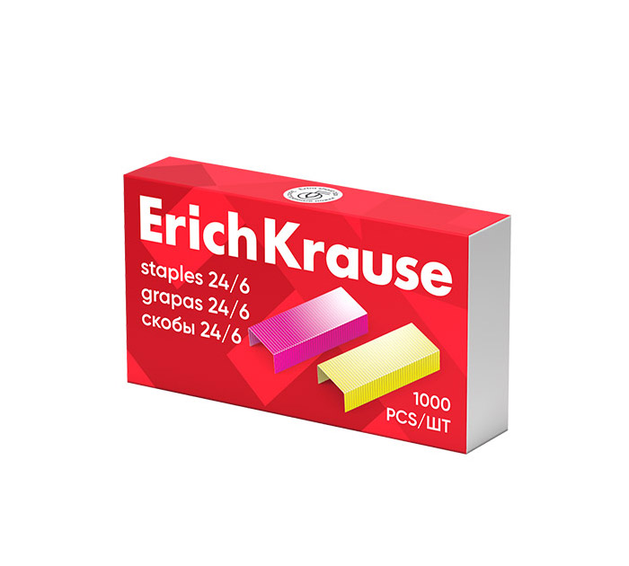 Скобы /6 1000шт. Erich Krause цв. № 24