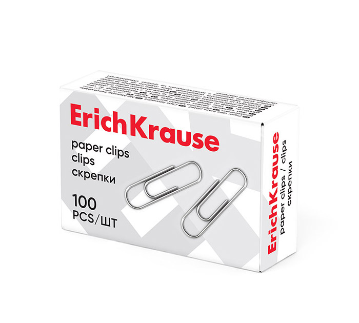 Скрепки  100шт. никел. Erich Krause 50мм