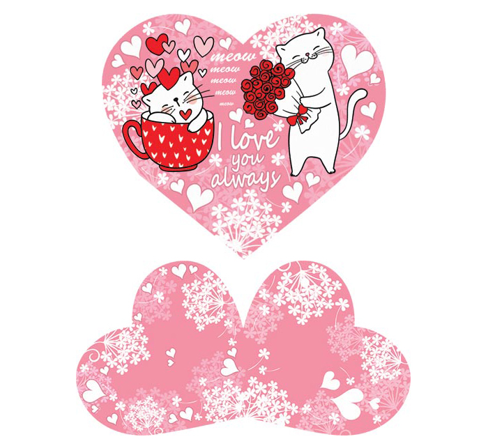 Открытка Мир открыток валентинка, маленькая, ассорти