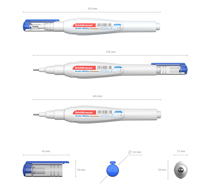 Корректор-ручка Erich Krause «Arctic White» 10мл