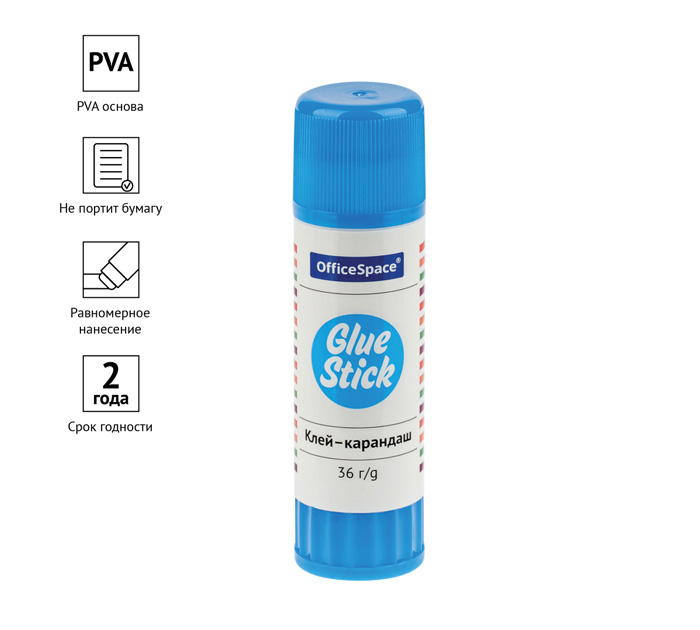 Клей-карандаш Office Space 36г