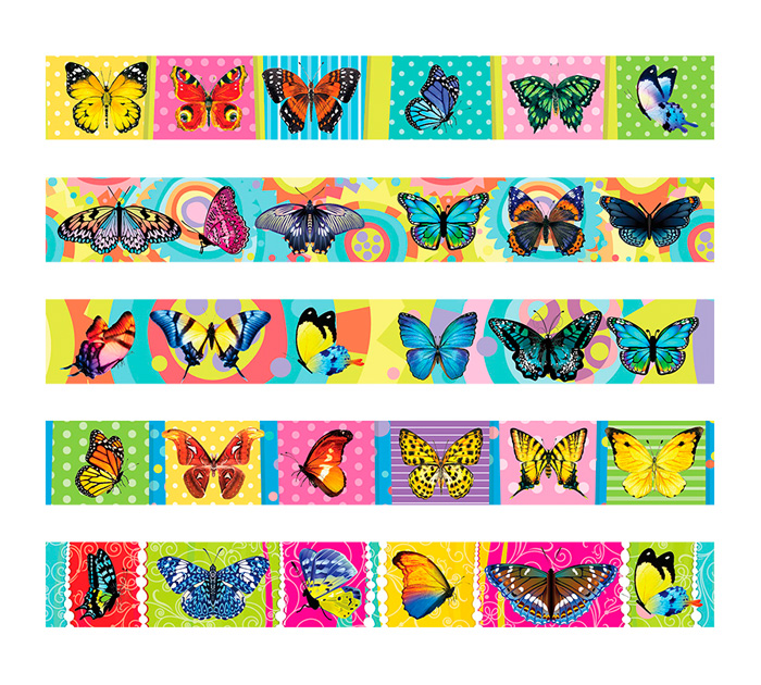 Закладка для книг ArtSpace «Бабочки» магнитная, 25х200мм, 1шт