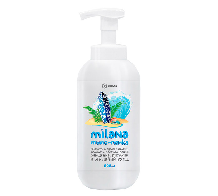 Мыло жидкое Grass «Milana. Морской бриз» -пенка, 500мл