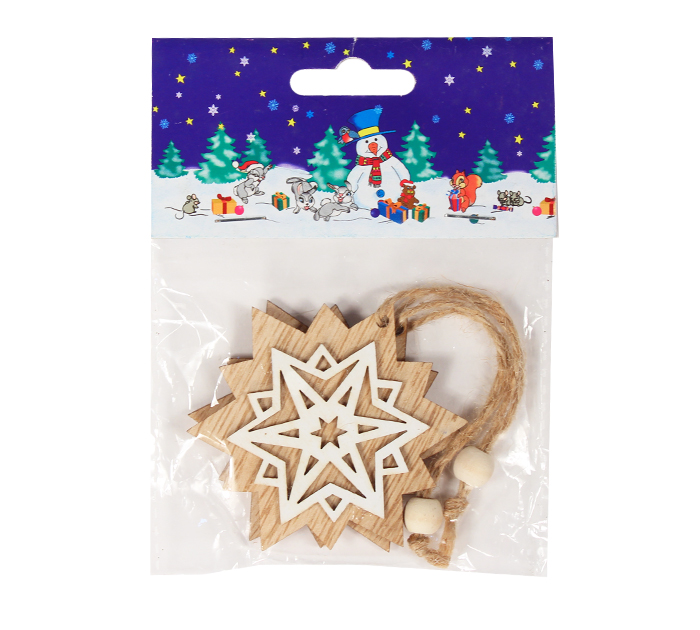 Набор елочных украшений  «Снежинка», 7см, 2шт