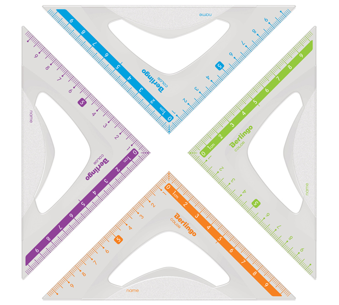 Треугольник Berlingo «Color» 45х10см, пластиковый, ассорти