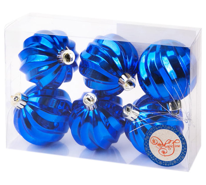 Набор пластиковых шаров «Волны» синие, 6шт