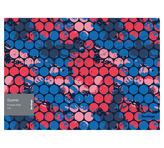 Папка-конверт Berlingo «Sparkle» А4, на кнопке, с рисунком, 180мкм