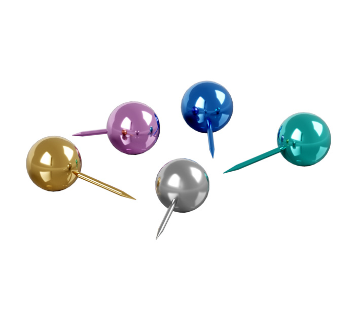 Кнопки силовые Berlingo металлизированные, ассорти, 10мм, 50шт