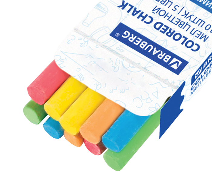 Мелки цветные Brauberg 5 цветов, 10шт