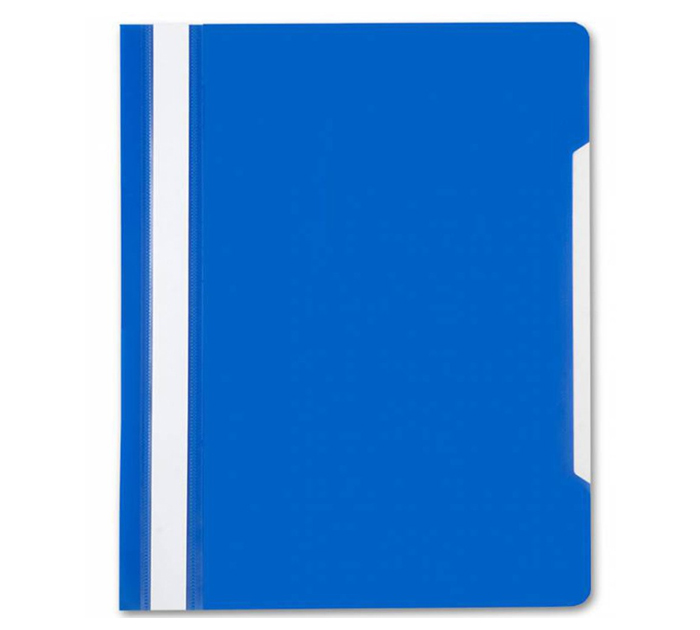Папка-скоросшиватель Бюрократ А4, пластиковая, синяя, 120/160мкм