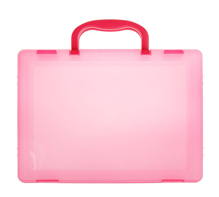 Портфель-кейс Стамм А4, 1 отделение, розовый
