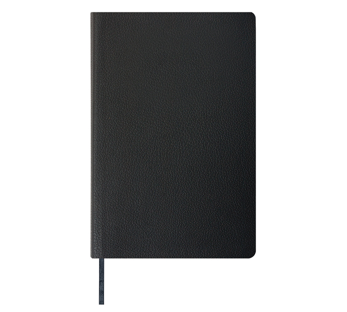 Ежедневник недатированный Brauberg Stylish A5, черный, кожзам, 320стр