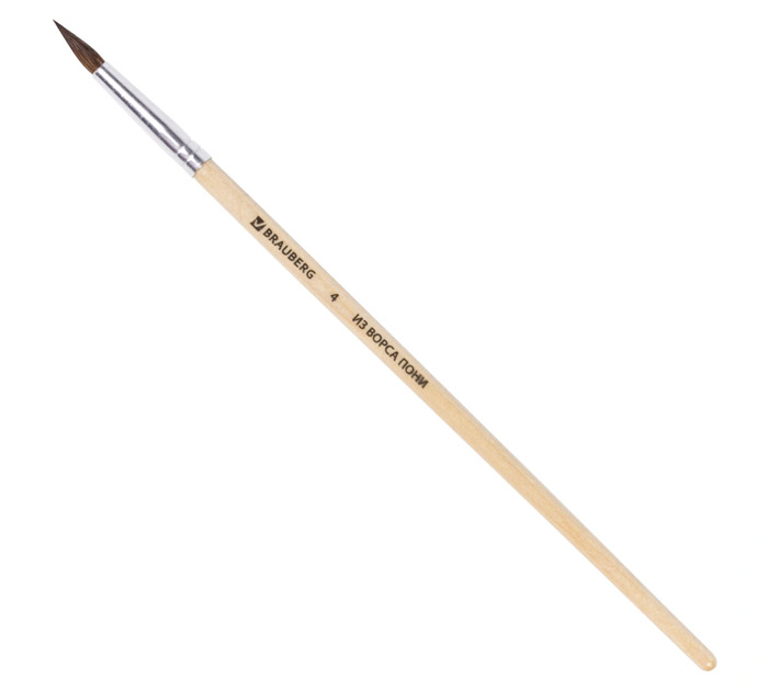 Кисть Brauberg №4, пони, круглая