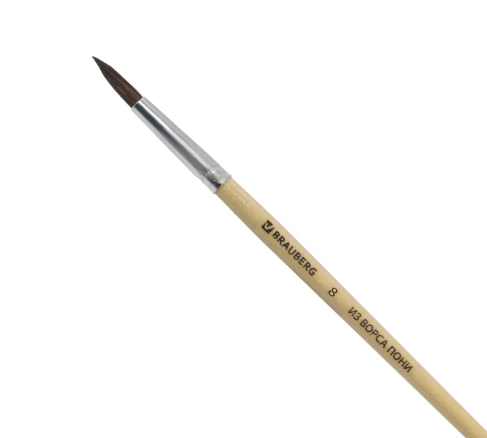 Кисть Brauberg №7, пони, круглая