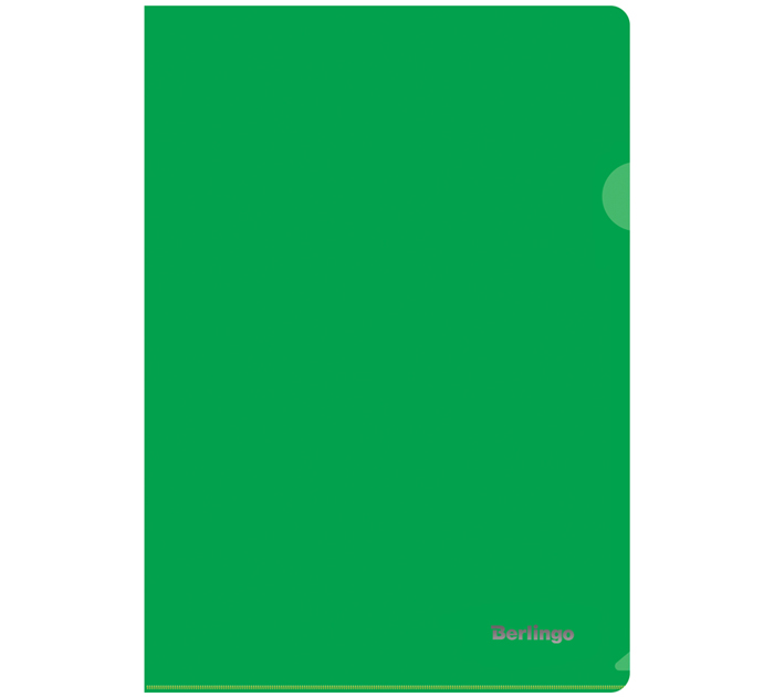 Папка-уголок Berlingo А4, пластиковая, зеленая, 180мкм