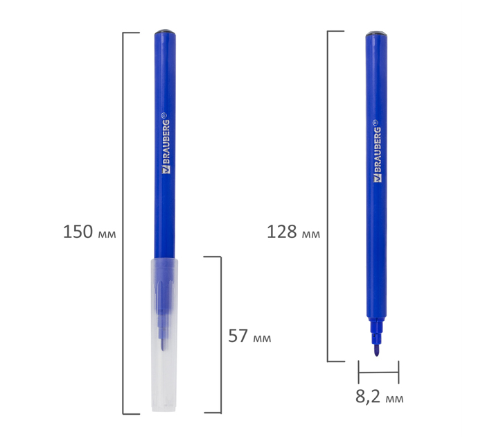 Фломастеры Brauberg «Premium» 18 цветов, ультрасмываемые