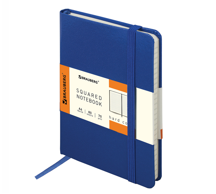 Блокнот А6 на сшивке Brauberg «Metropolis» клетка, 80л