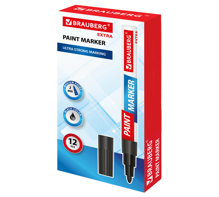 Маркер-краска Brauberg «Extra» черный, 2мм