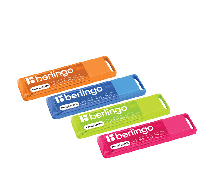 Грифель Berlingo B, 0.5мм, 12шт