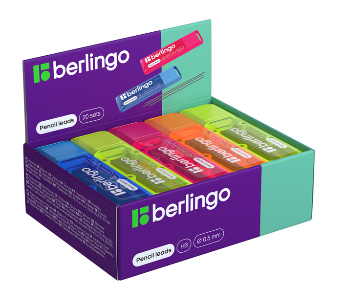 Грифель Berlingo HB, 0.5мм, 12шт
