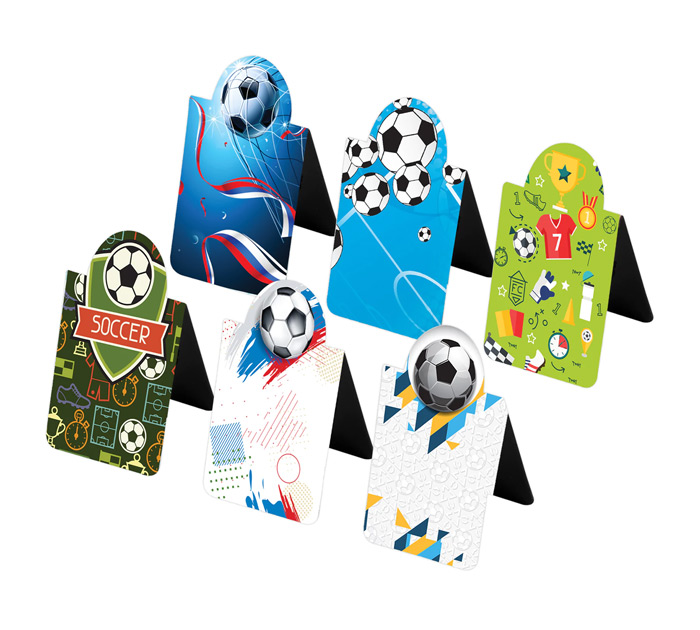 Закладка для книг Brauberg «Football» магнитная, 35х25мм, 6шт