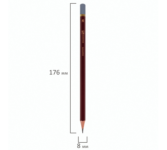 Карандаш Brauberg Art «Premiere» 2B
