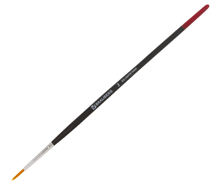 Кисть Brauberg №2, синтетика, круглая