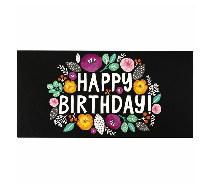 Открытка Золотая сказка «Happy Birthday!» для денег, 166х82мм