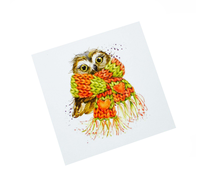 Открытка «Совушка» 80х80мм