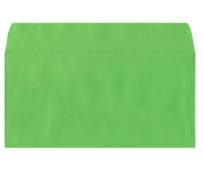 Конверт  110х220мм, отрывная лента, зеленый
