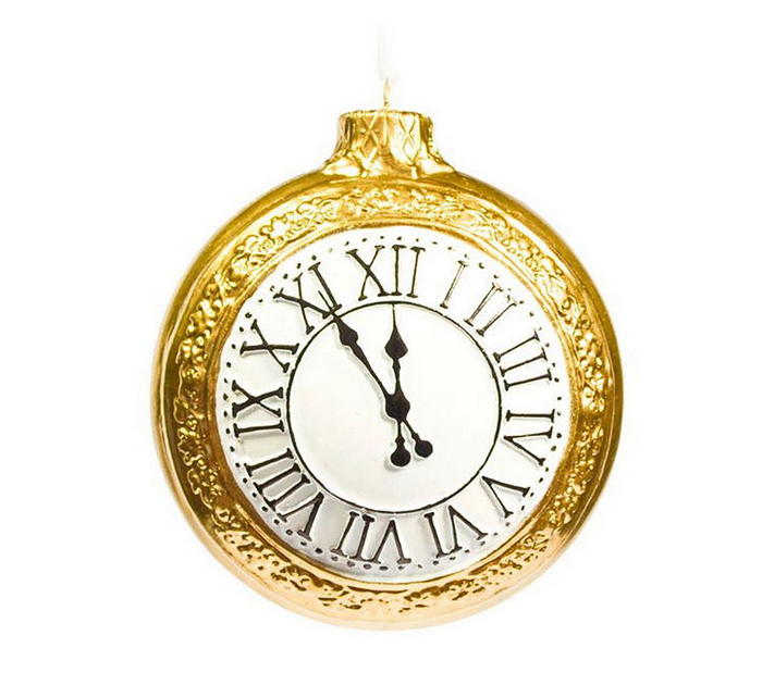 Елочная игрушка поликерамическая  «Карманные часы»