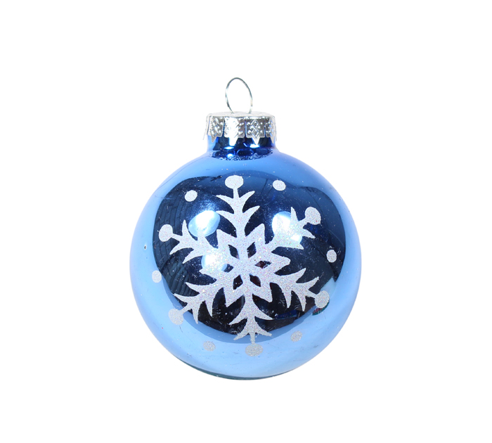 Шар елочный стеклянный  ассорти, 6см
