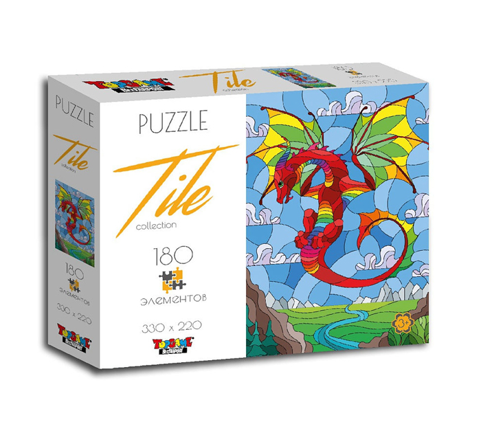 Пазл  «Дракон», витражный, от 3-х лет