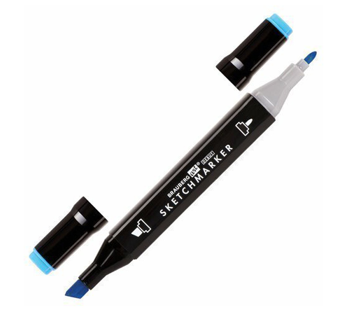 Маркер  д/скетчинга цвет в ассортим.  2-х стор. Brauberg «Art Debut»