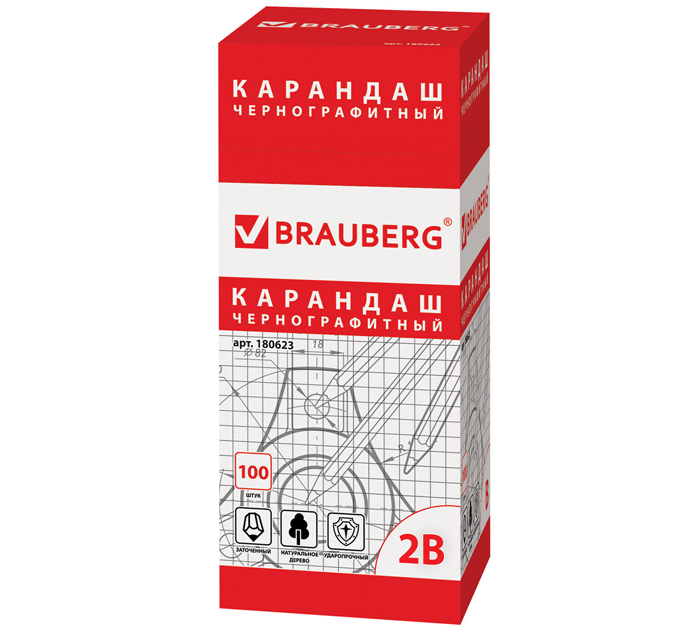 Карандаш Brauberg Touch line 2B