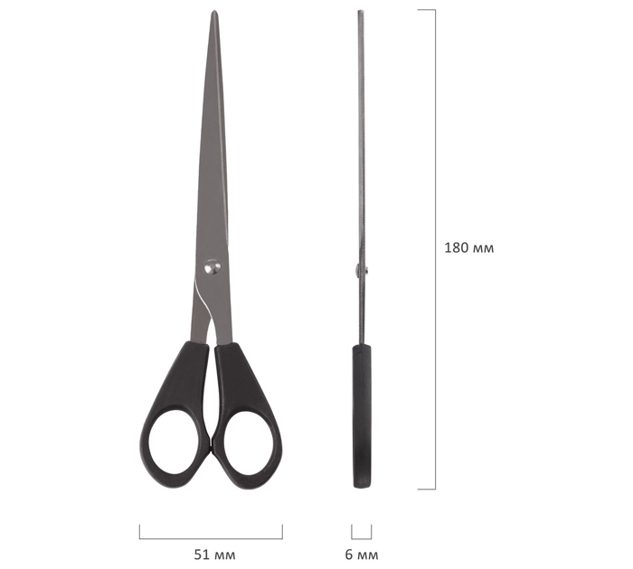 Ножницы Staff «Basic» 180мм