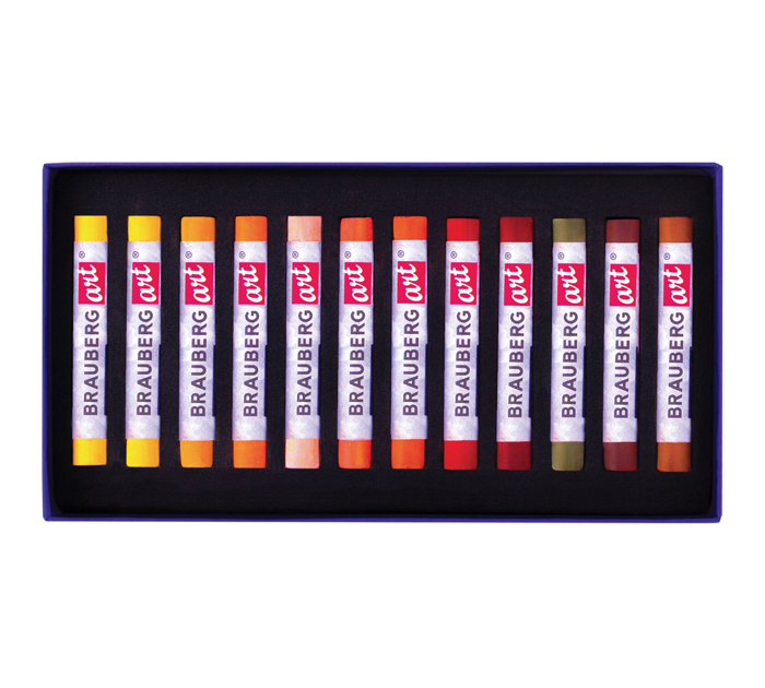 Пастель художественная Brauberg Art «Classic» сухая, 12 цветов