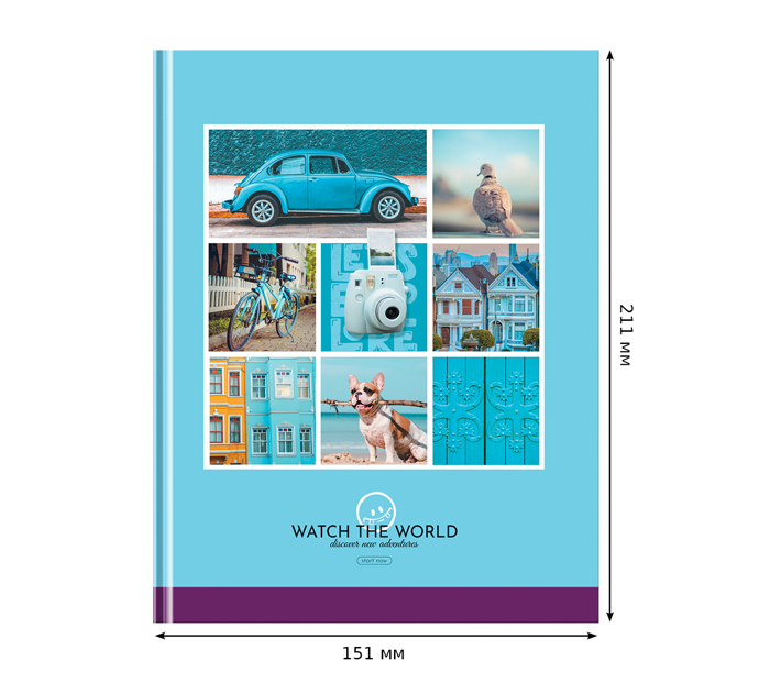 Бизнес-блокнот БиДжи «Watch the world» А5, 80л