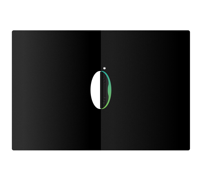 Папка с боковым зажимом Berlingo Radiance клипом, А4, 450мкм, зелено-голубая