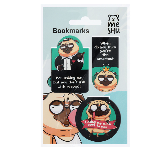 Закладка для книг Meshu «Funny pag» магнитная, 3шт