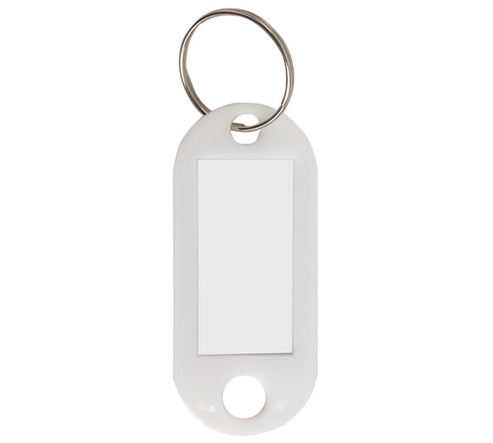 Брелок для ключей Staff белый, 50см, инфо-окно 30х15мм