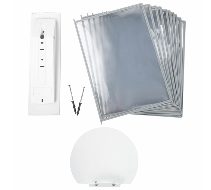 Стойка информационная Staff А4, настольная/настенная, 10 панелей, серая