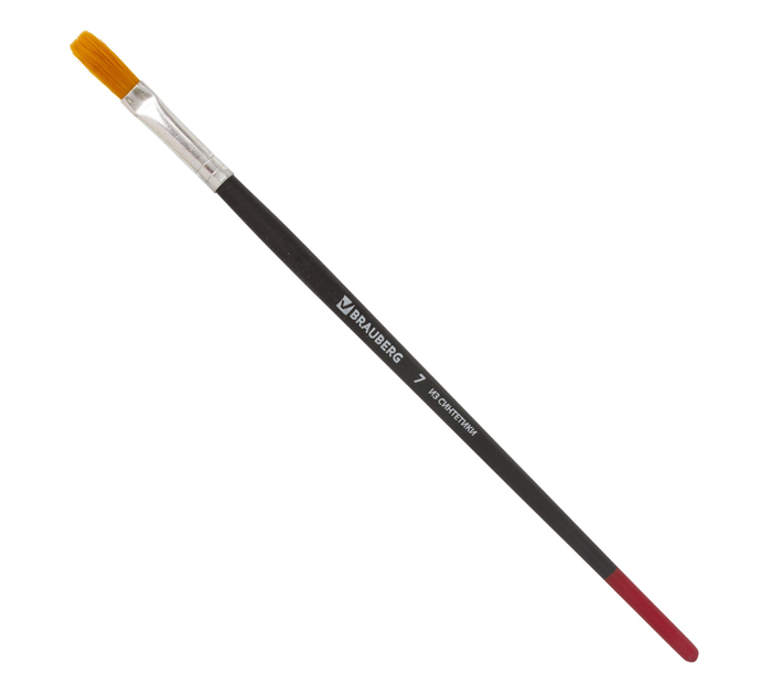 Кисть Brauberg №7, синтетика, плоская