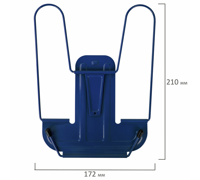 Подставка для книг Brauberg «Line+» металлическая, синяя