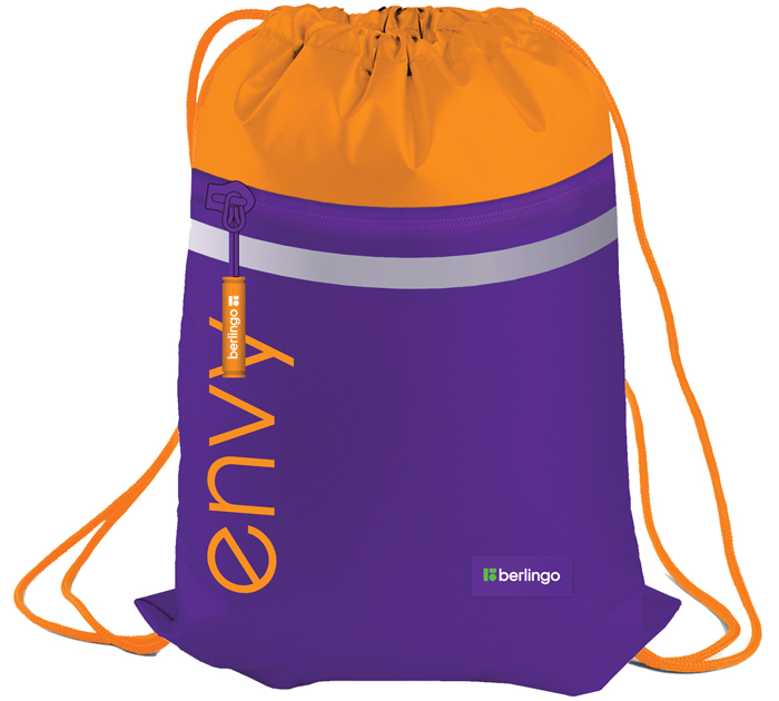 Мешок для обуви Berlingo «Envy» 360х470мм, светоотражающая лента, карман на молнии