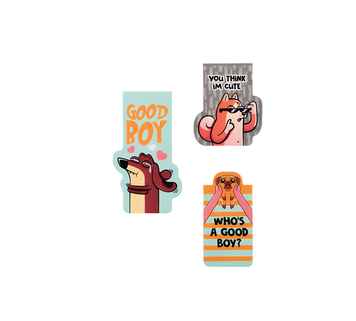 Закладка для книг Meshu «Good boy» магнитная, 3шт