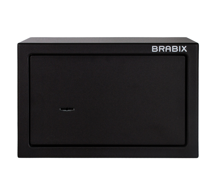 Сейф Brabix «SF-200KL» мебельный, 200х310х200 мм, ключевой замок, черный