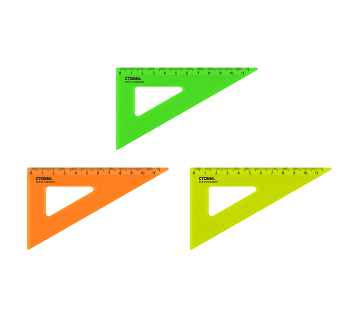 Треугольник Стамм пластиковый, угол 30 градусов, 11см