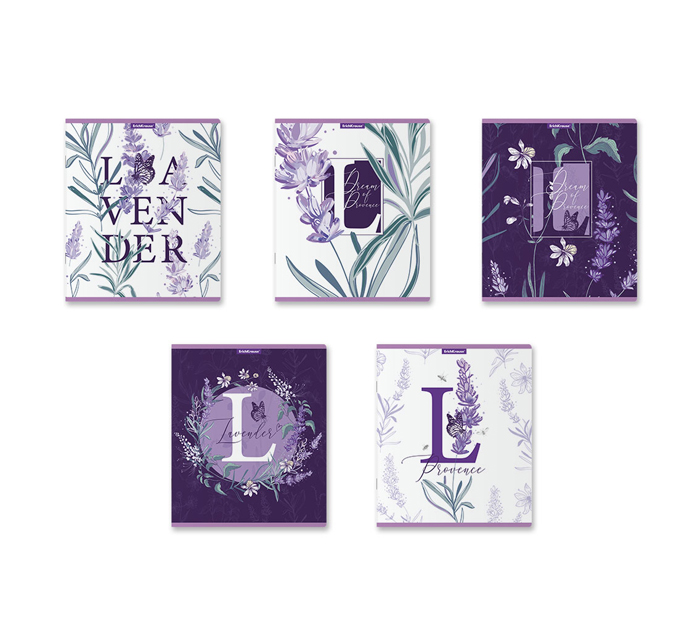 Тетрадь А5 48л  клетка, Erich Krause «Lavender»